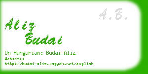 aliz budai business card